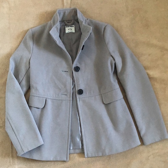 Old Navy XS Grey Button up Coat - Picture 2 of 3